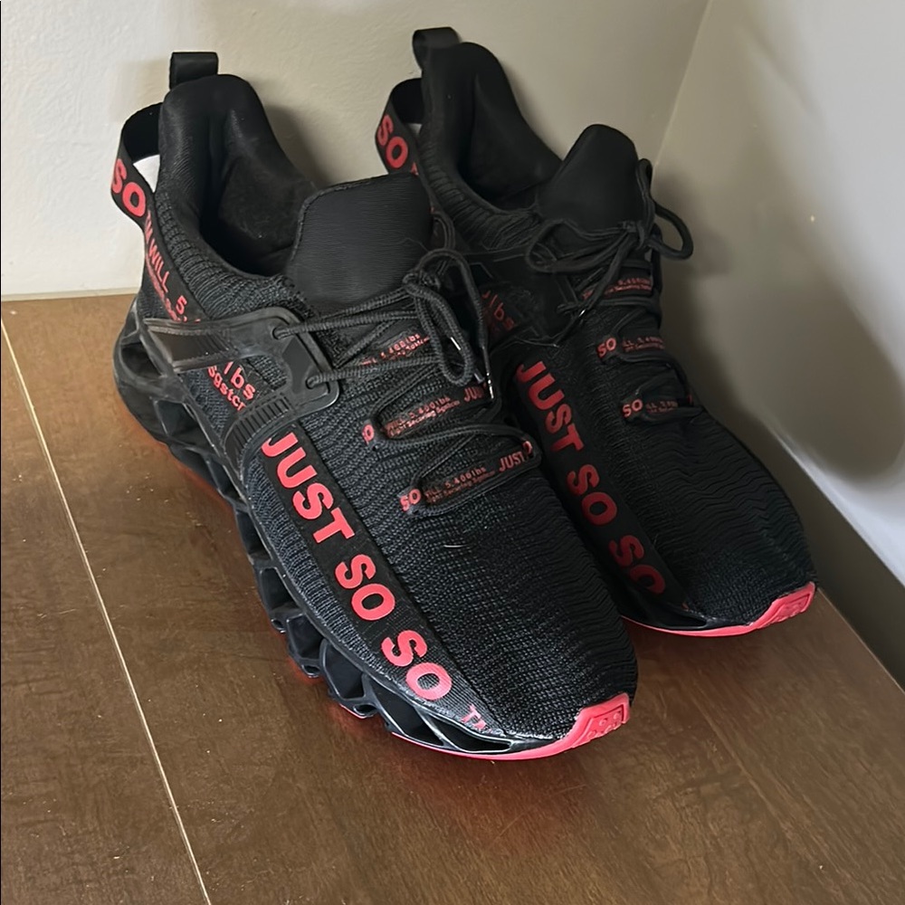 Black and Red Athletic Sneakers